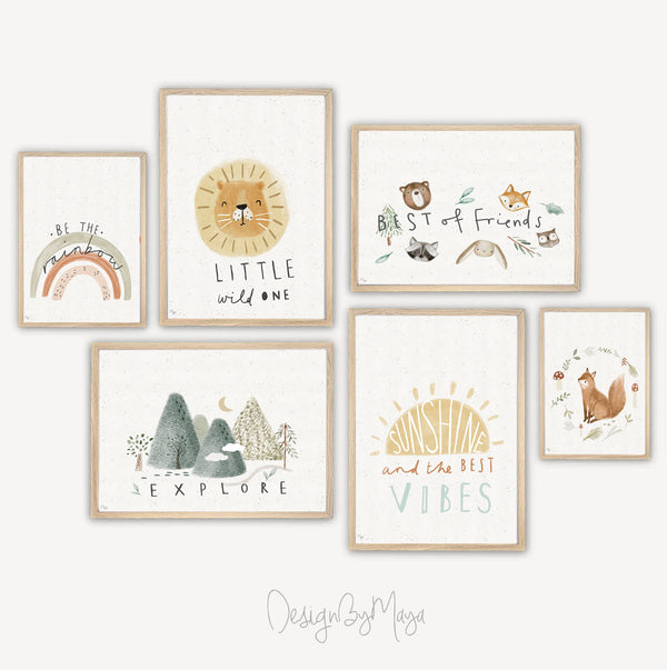 Baby Animals Prints - Luster Paper Nursery Wall Art Prints