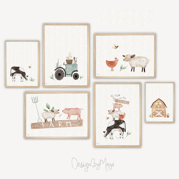 Baby Animals Prints - Luster Paper Nursery Wall Art Prints