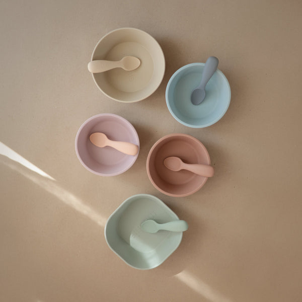 Mushie Silicone Suction Bowl for Babies Learning to Feed