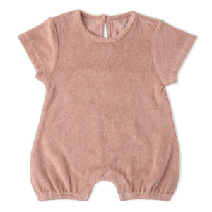 Organic Short Romper - Clay
