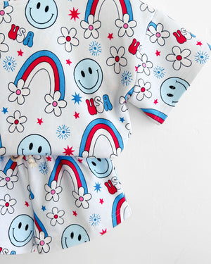 Shorts Set | Little Miss USA - MOOGCO Baby