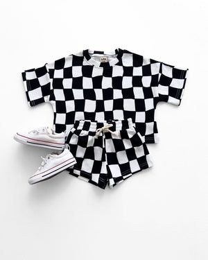 Shorts Set | Wavy Checkered