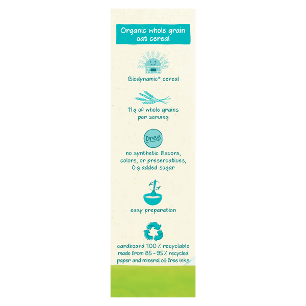 Holle Organic Whole Grain Oat Cereal - 6 Pack