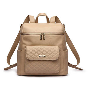 Signature Latte Brown Diaper Bag, stylish and functional, shown from angle 3 for a detailed view.