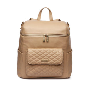 Signature Latte Brown Diaper Bag - stylish and functional baby accessory for parents on the go.