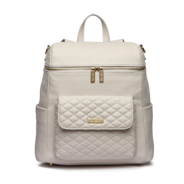 Signature Pearl White Diaper Bag - Stylish and functional baby accessory for on-the-go parents.