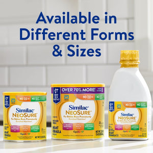Similac NeoSure Premature Infant Formula, 32-fl-oz bottle, ready-to-feed for post-discharge nutrition.