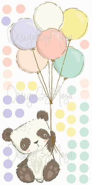Baby animals inside Hot Air Balloons - Fabric Nursery Wall Art Decals