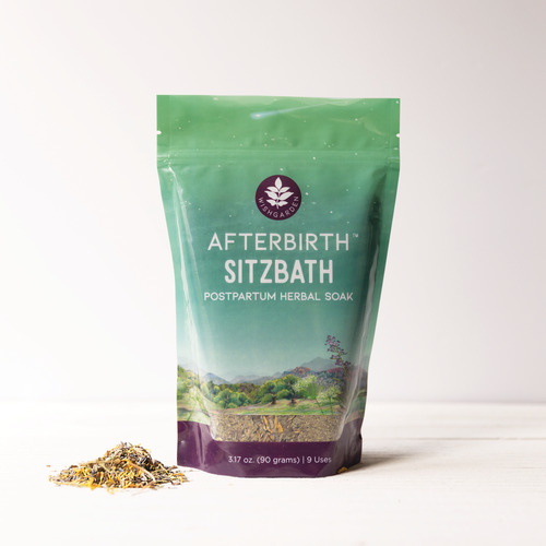 AfterBirth Sitzbath Postpartum Herbal Soak for soothing relief and recovery after childbirth.