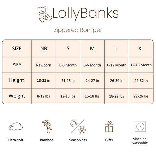 Bear Hugs Baby Bamboo Pajamas, 2-Way Zipper Romper