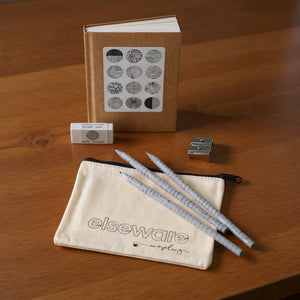 Sketchbook Art Kit - Doodle Set with paper and pencils for creative baby activities, angle view 2.