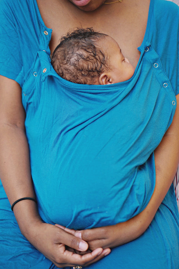 Blue Mommy Labor and Delivery Nursing Hospital Gown