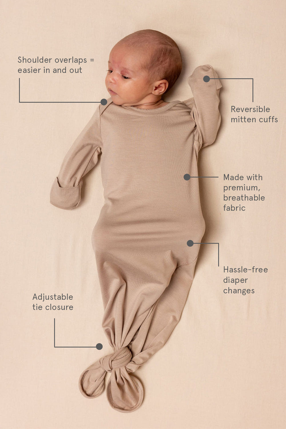 Desert Lark CloudBlend™ Sleep Gown for babies - soft, cozy sleepwear for peaceful nights.