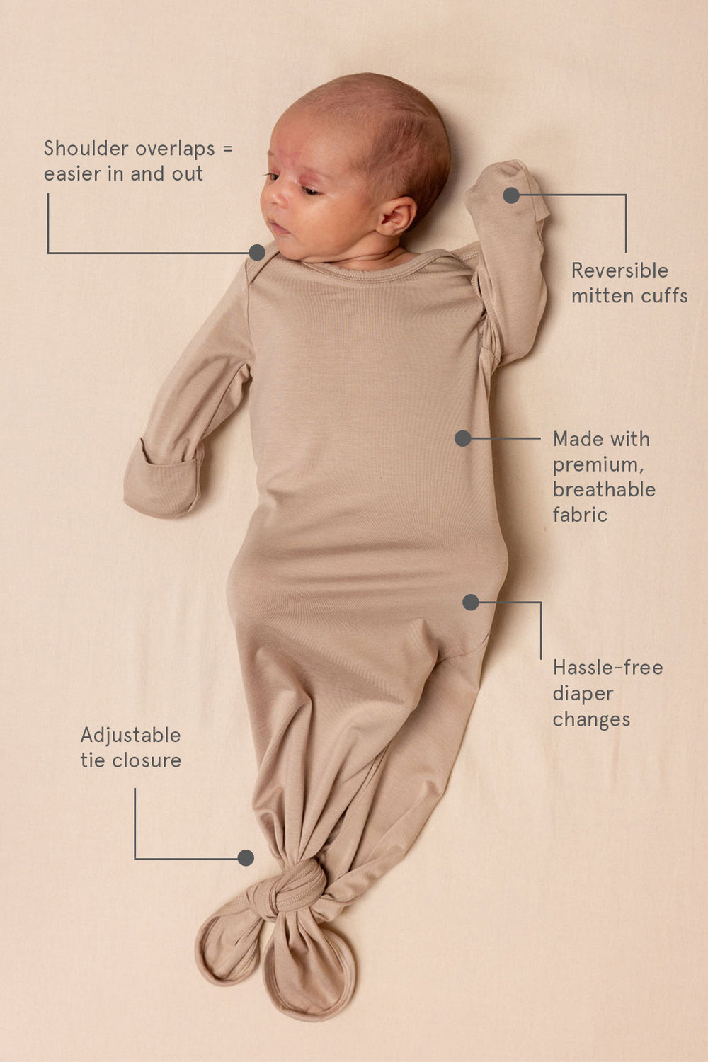 Sparrow CloudBlend™ Sleep Gown for babies, soft and cozy sleepwear for a peaceful night's rest.