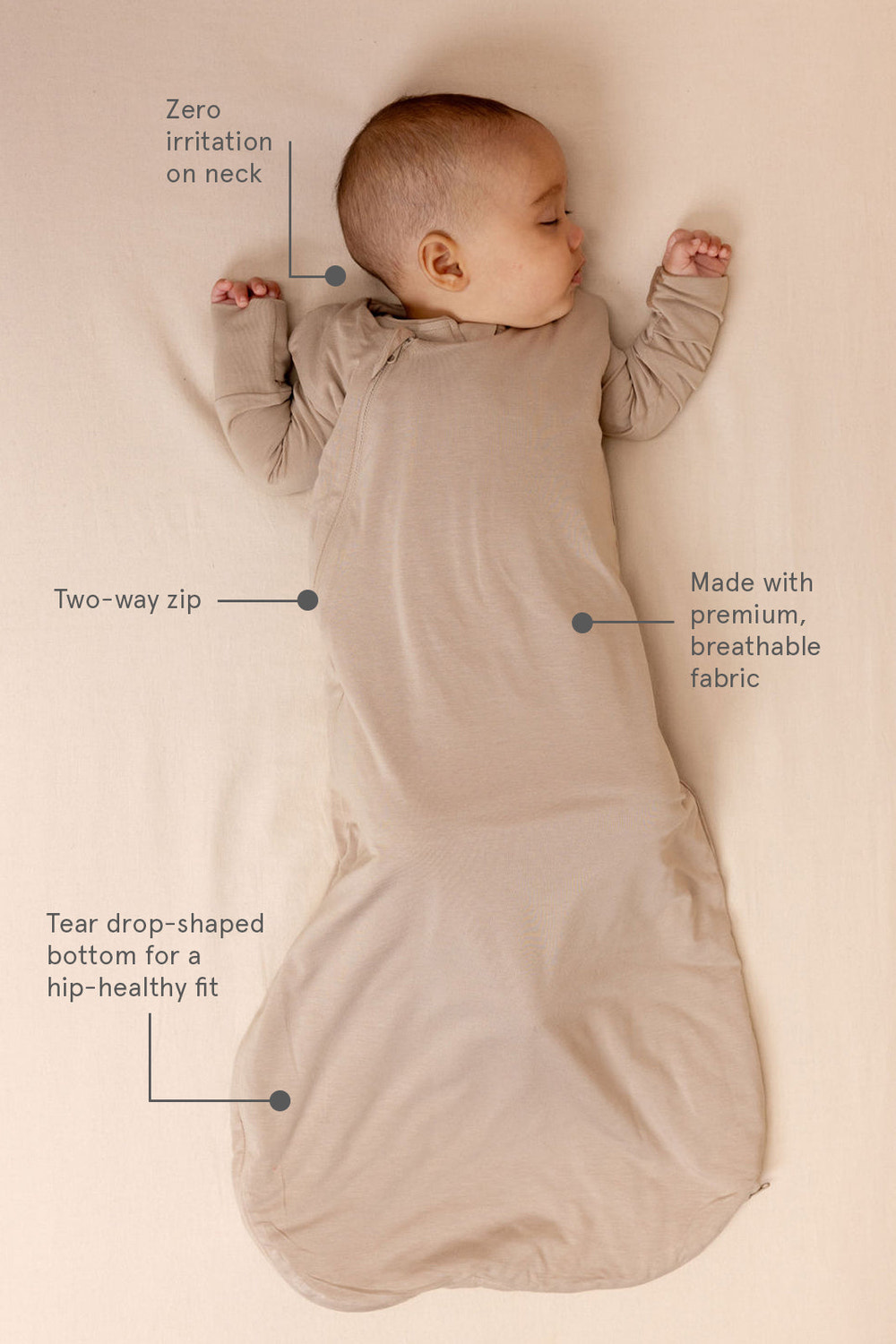 Acadian CloudBlend™ Sleep Sack TOG 2.5 for babies, cozy and safe sleepwear for restful nights.