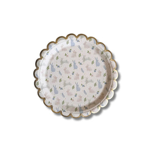 Small Scalloped Bunny Dessert Plate (8pcs)