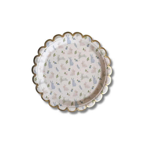 Small Scalloped Bunny Dessert Plate (8pcs)