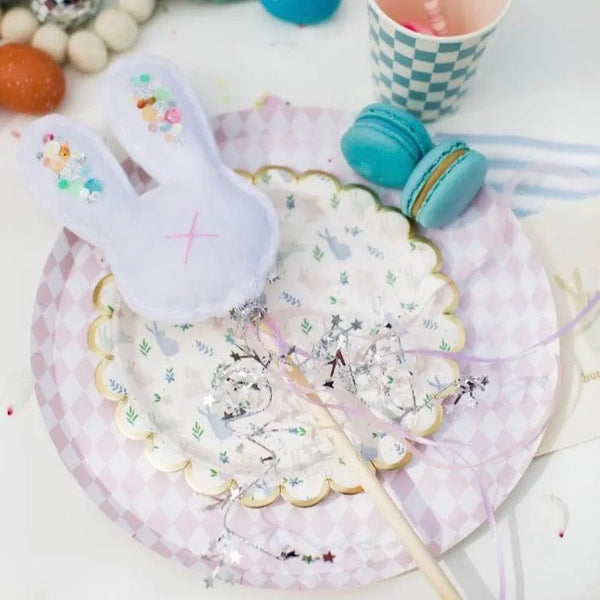 Small Scalloped Bunny Dessert Plate (8pcs)