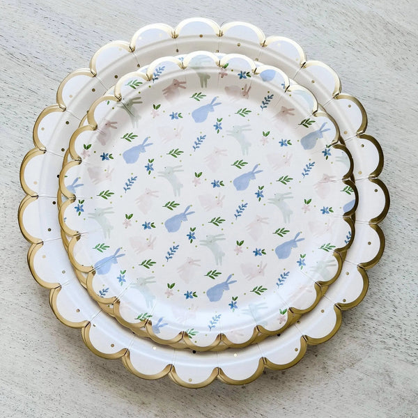 Small Scalloped Bunny Dessert Plate (8pcs)