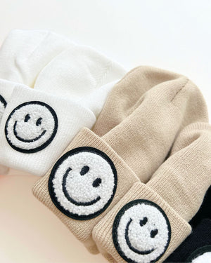Smiley Beanie | Beige - MOOGCO Baby