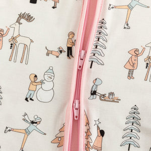 Snow Day Pink (Convertible Zip Footies)