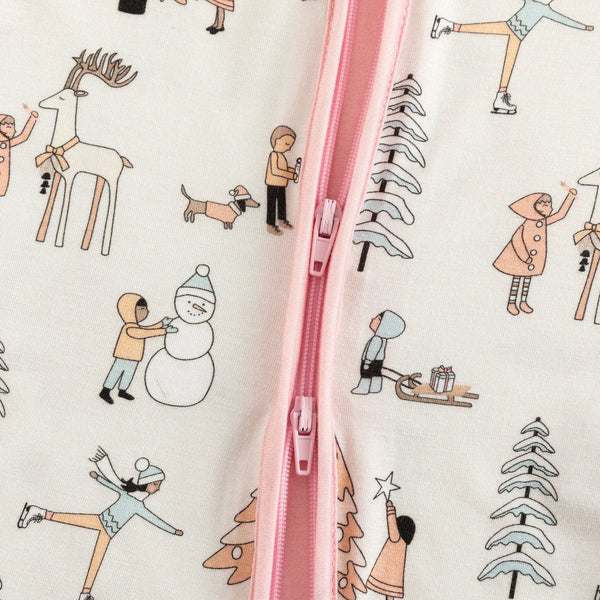 Snow Day Pink (Convertible Zip Footies)