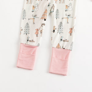 Snow Day Pink (Convertible Zip Footies)