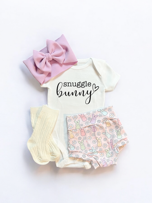 Snuggle Bunny Baby Bummies Easter Set - Adorable two-piece outfit for infants, perfect for spring celebrations.