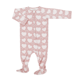 So Much Love Zipper Footie