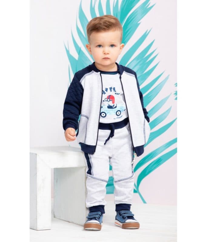 Boys soft jersey knit jogger pants in a cozy design, perfect for playtime and comfort.