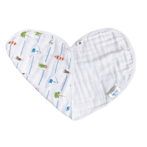 GiftSet: South Carolina Baby Muslin Swaddle Blanket and Burp Cloth/Bib Combo Baby Shower Essential for Newborn