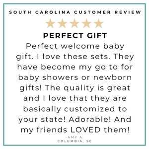 GiftSet: South Carolina Baby Muslin Swaddle Blanket and Burp Cloth/Bib Combo Baby Shower Essential for Newborn