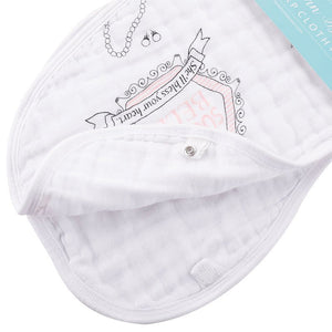 Gift Set: Southern Belle Baby Muslin Swaddle Blanket and Burp Cloth/Bib Combo Extra Large Bamboo Cotton