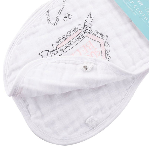 Gift Set: Southern Belle Baby Muslin Swaddle Blanket and Burp Cloth/Bib Combo Extra Large Bamboo Cotton