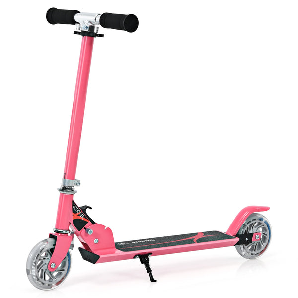 Folding Aluminum Kids Kick Scooter with LED Lights - Foldable