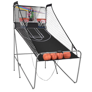 Foldable Double Electronic Basketball Game with 4 Balls Indoor for Kids & Family