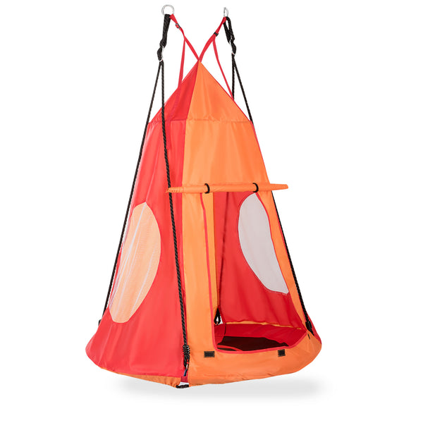2-in-1 40 Inch Kids Hanging Chair Swing Tent Set for fun playtime and relaxation in any space.
