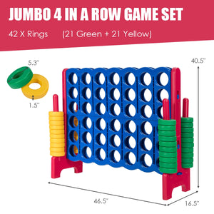 Jumbo 4-to-Score Giant Game Set with 42 Jumbo Rings and Quick-Release Slider