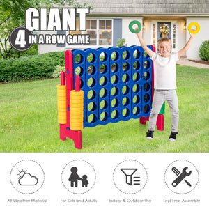 Jumbo 4-to-Score Giant Game Set with 42 Jumbo Rings and Quick-Release Slider