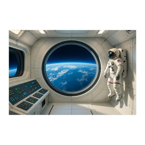 Space Station Wall Mural - product only on white background
