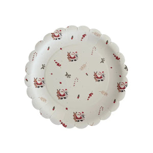 Sparkling Santa Dessert Plates (12pcs)