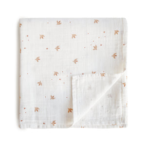 Mushie Organic Cotton Muslin Swaddle Blanket extra soft