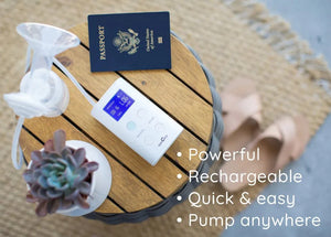 Spectra 9 Plus Premier Portable Rechargeable Breast Pump at angle 6, showcasing its compact design and user-friendly features.