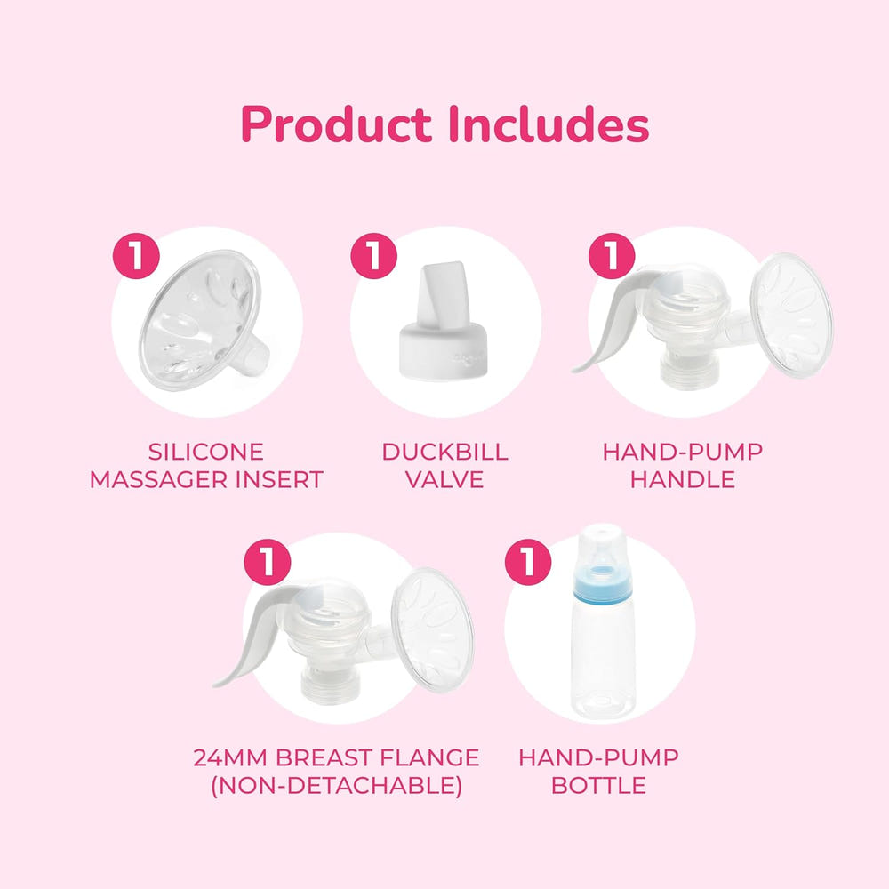 Spectra Handy Plus Manual Breast Pump - compact and efficient breastfeeding solution for nursing mothers.