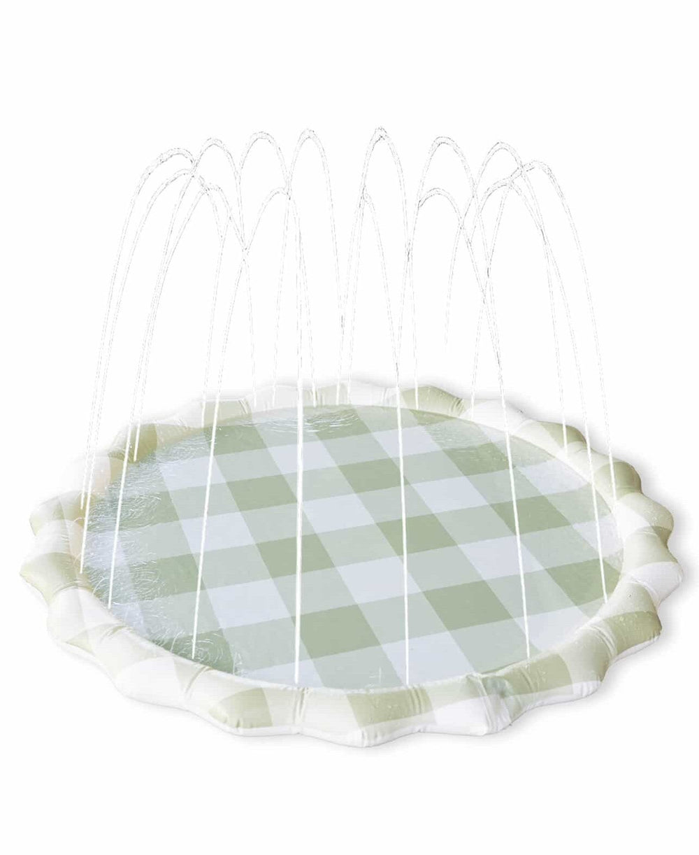 Green Gingham Splash Pad