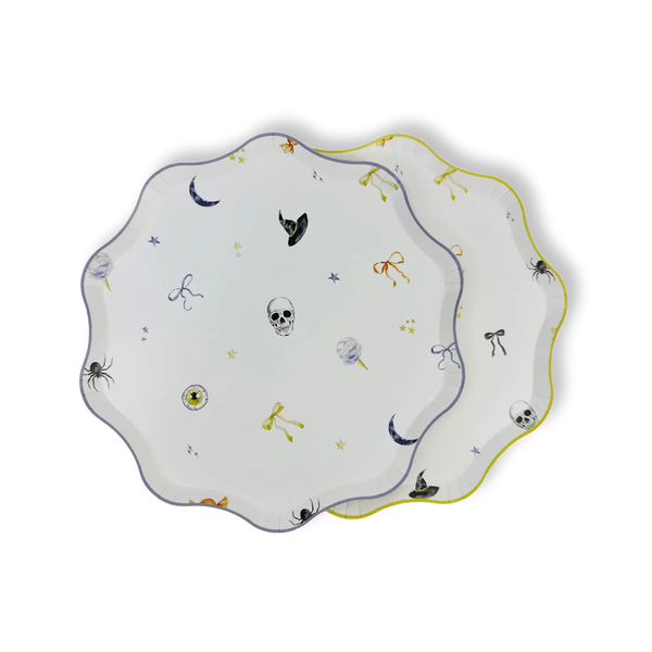 Spooky Cute Halloween Patterned Dessert Plates (12pcs)
