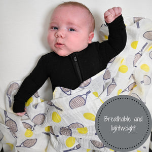 Love All Tennis Baby Muslin Swaddle Blanket