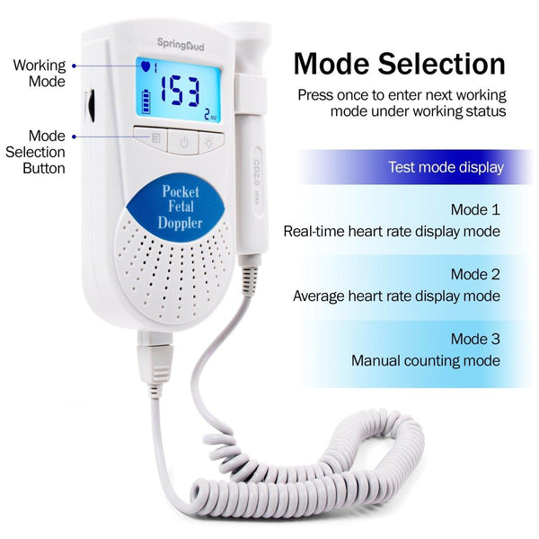 SpringBud FD-300B Fetal Doppler FDA Cleared - MOOGCO Baby
