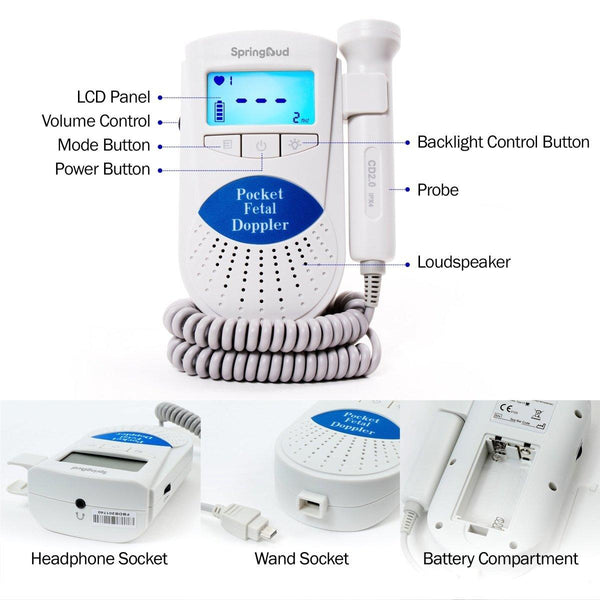 SpringBud FD-300B Fetal Doppler FDA Cleared