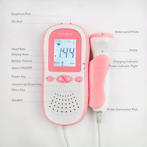 SpringBud FD-500B Fetal Doppler with 60g Ultrasound Gel FDA Cleared